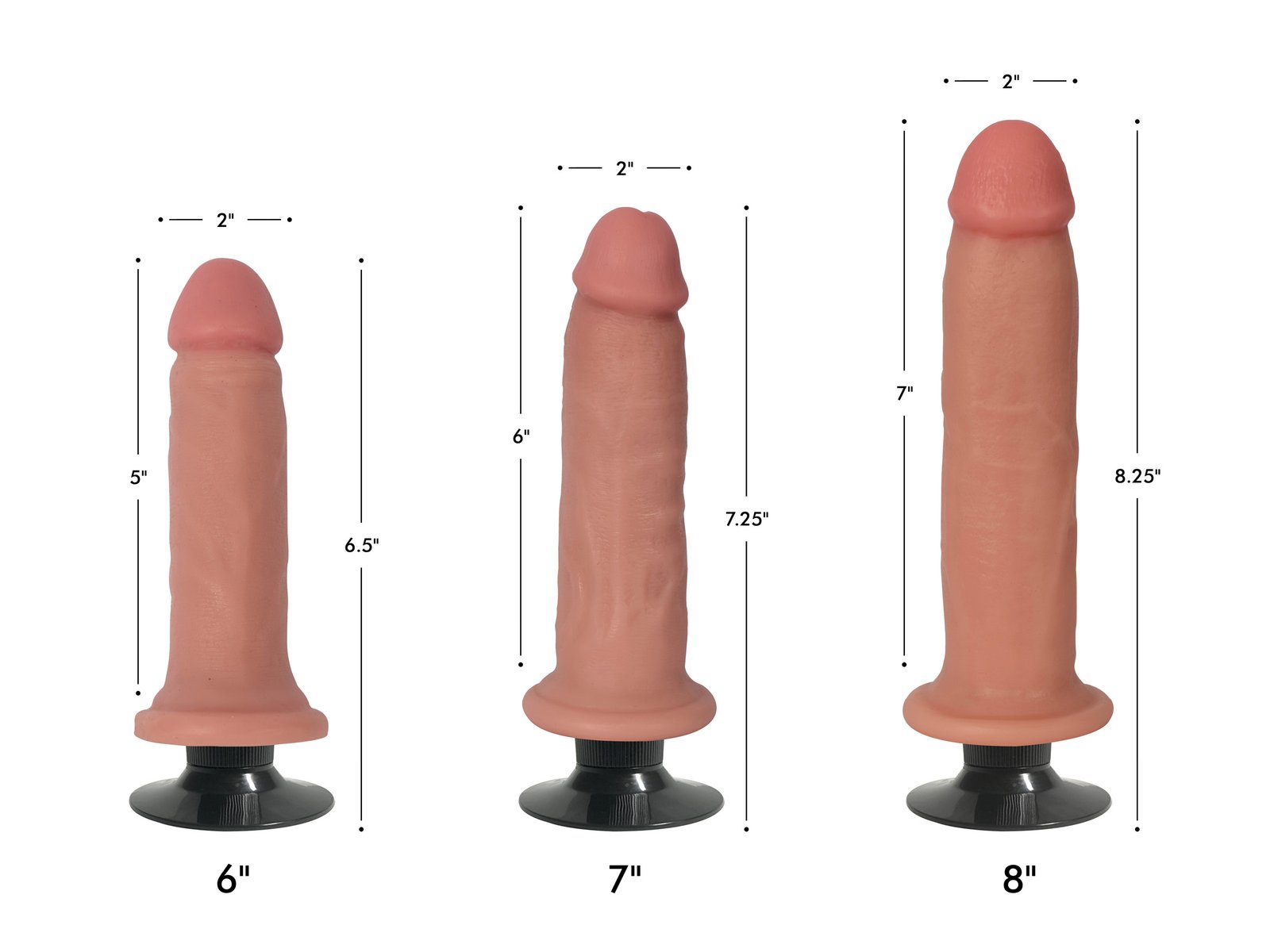Jock Light Bareskin Vibrating Dildo - 8 Inch - Image 2