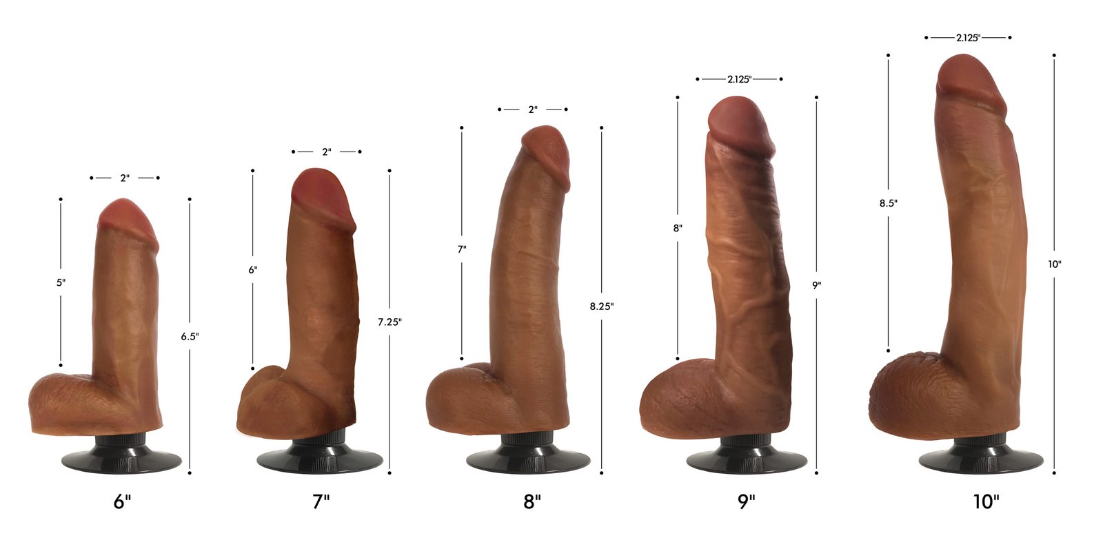 Jock Dark Bareskin Vibrating Dildo with Balls - 6 Inch - Image 2