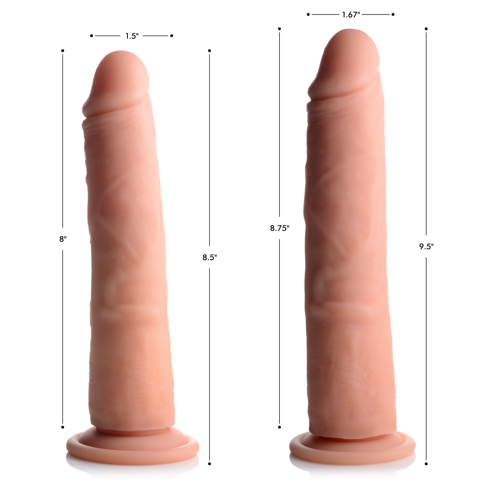 Vibrating and Rotating Remote Control Silicone Dildo - 8 Inch - Image 3