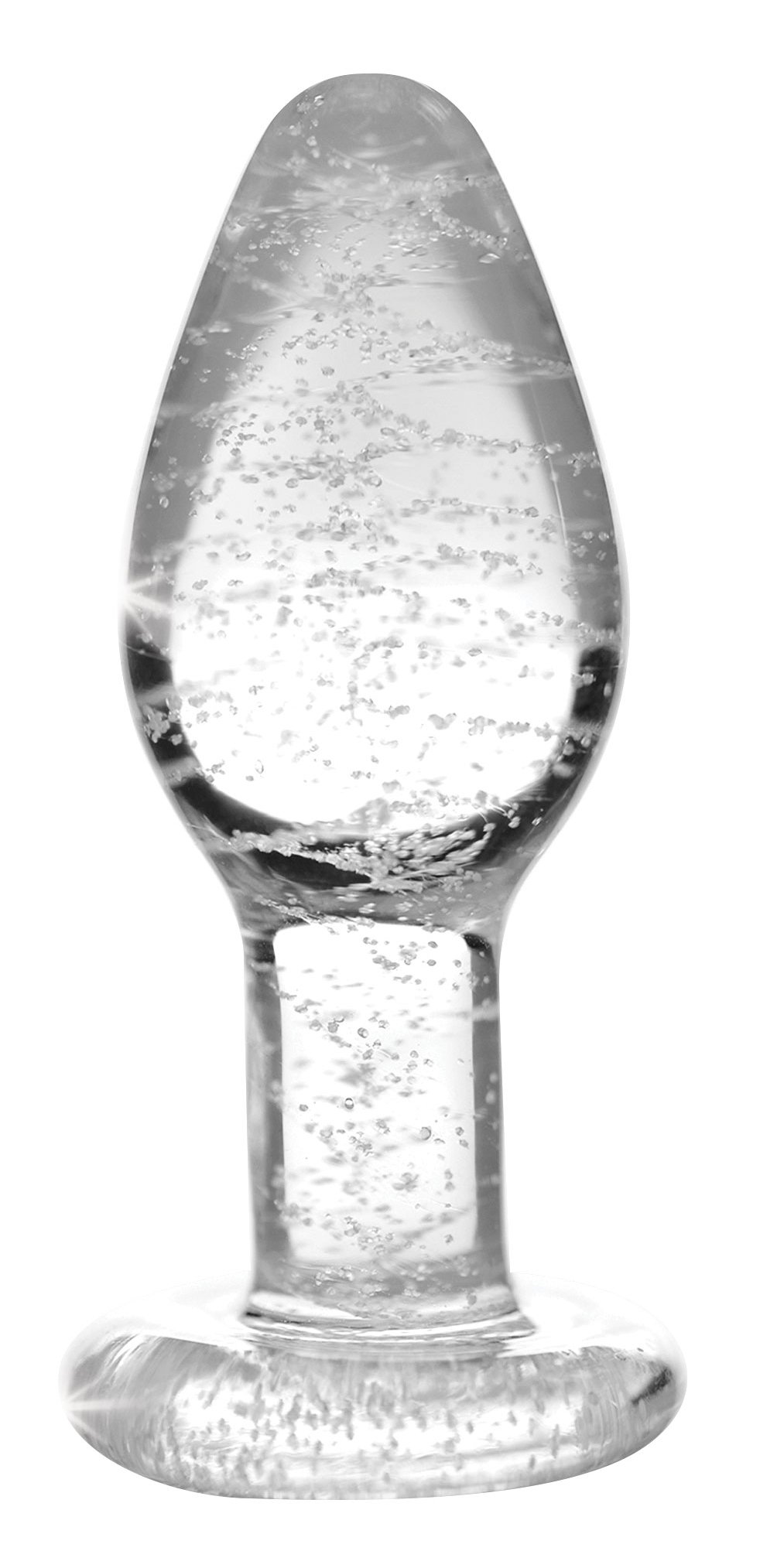 Glow-In-The-Dark Glass Anal Plug - Small - Image 3