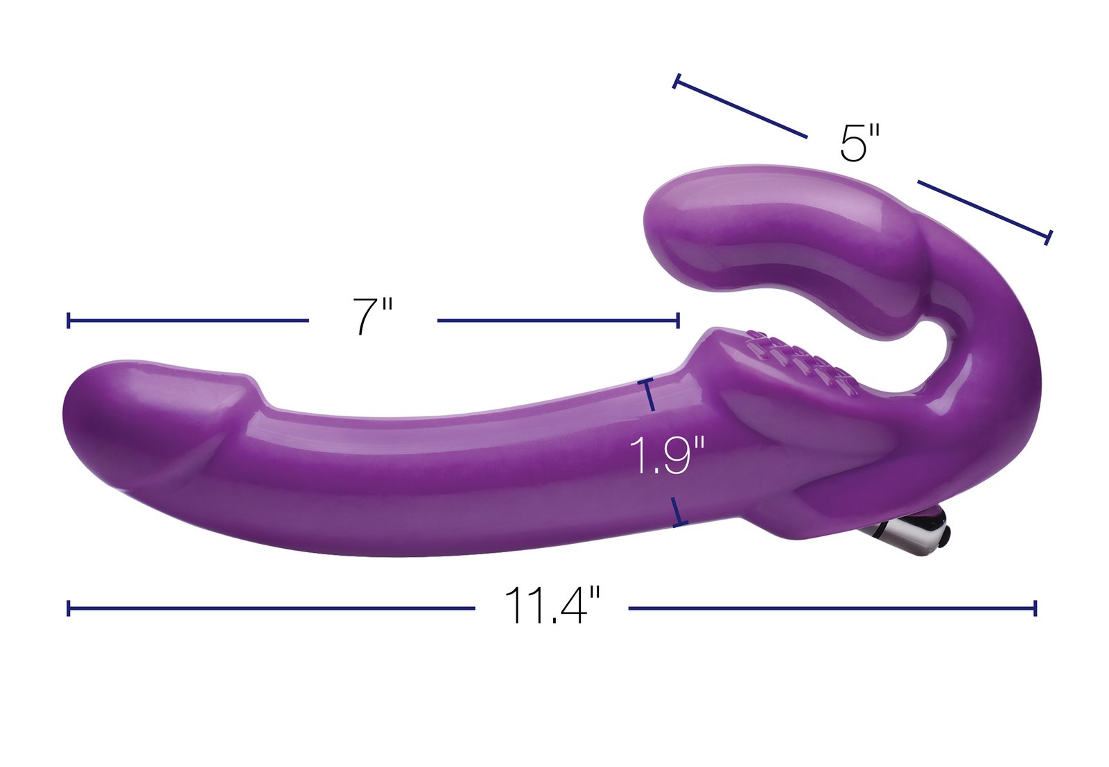 7X Revolver 2 Inch Thick Vibrating Strapless Strap-on - Image 8