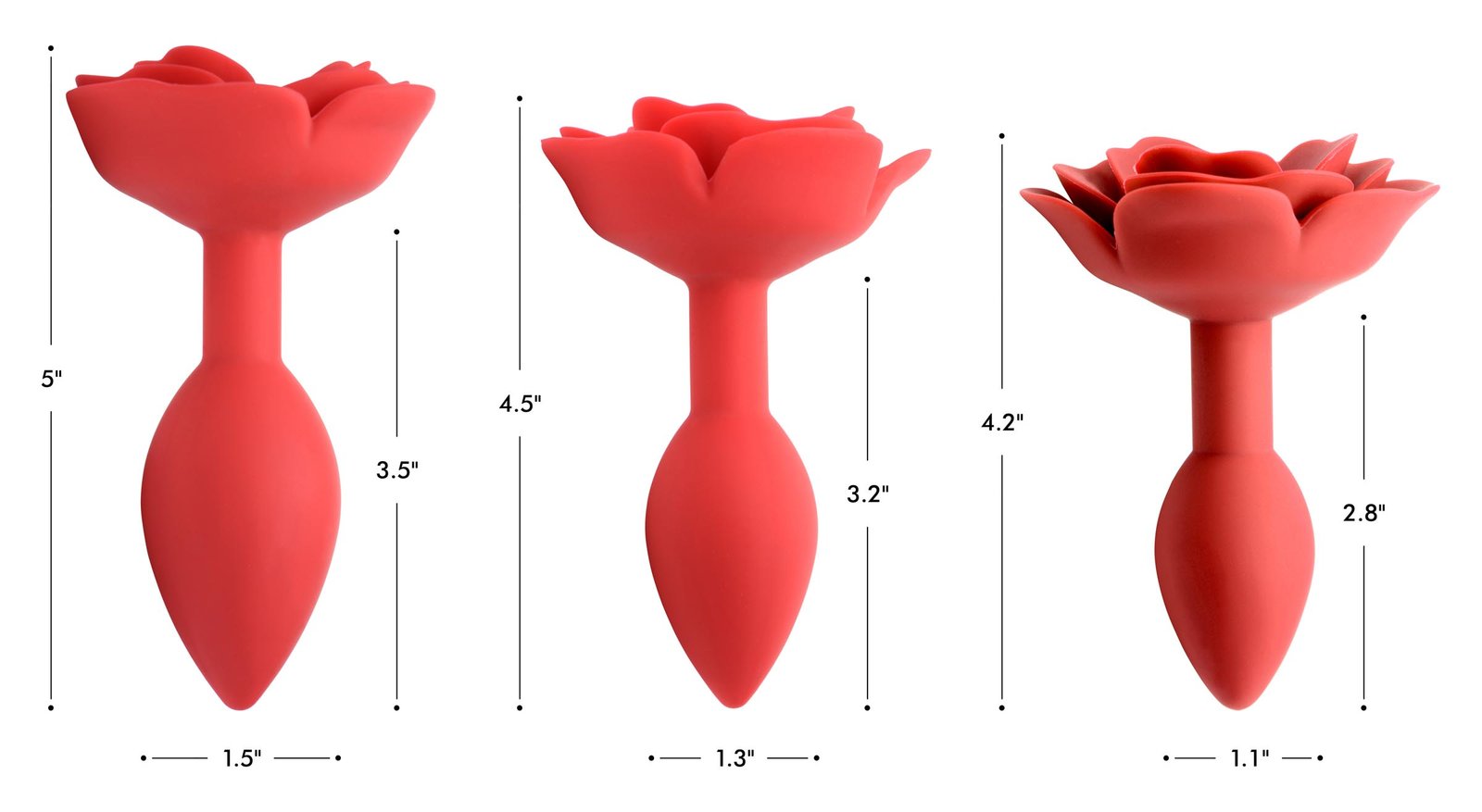 Booty Bloom Silicone Rose Anal Plug - Large - Image 6