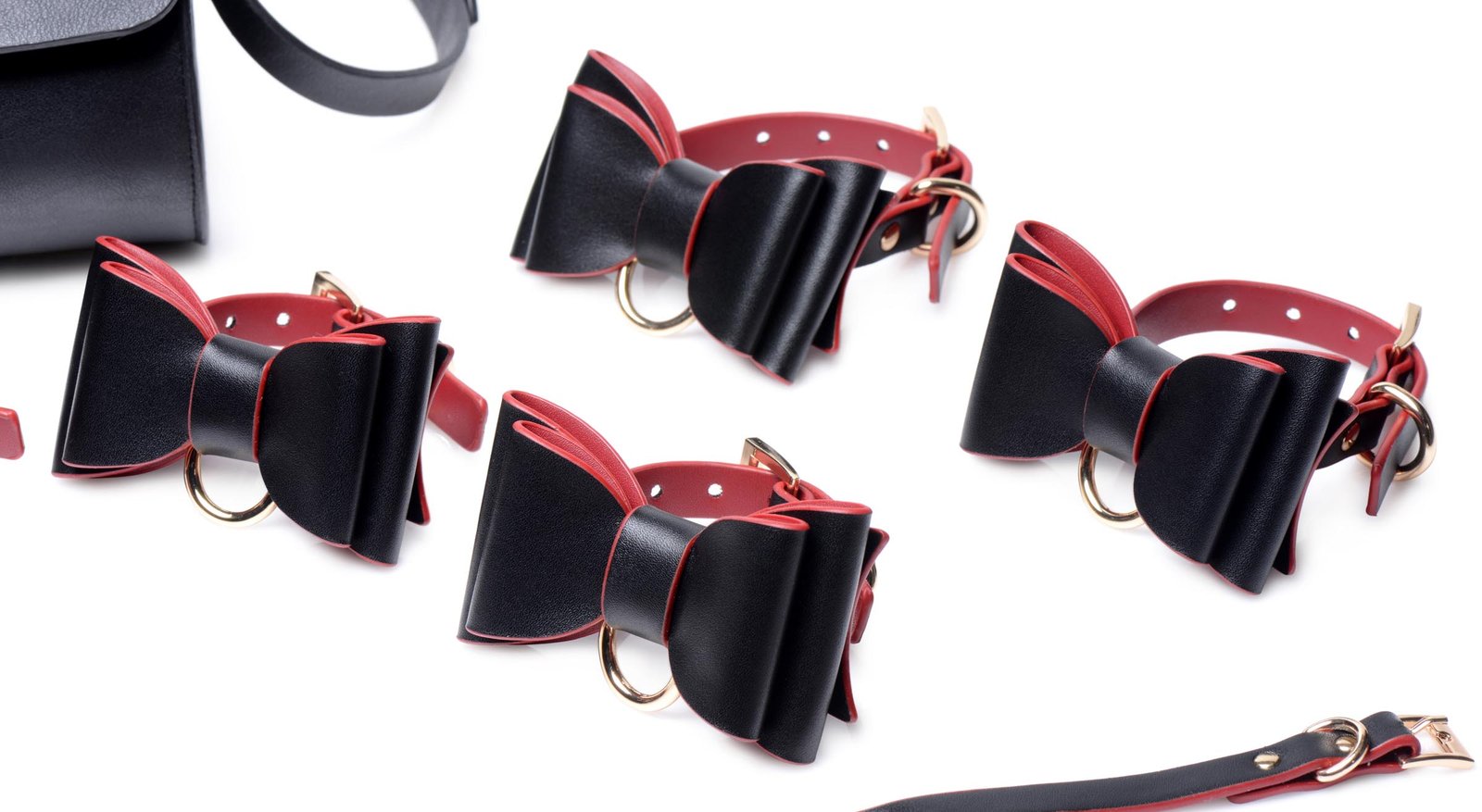 Black and Red Bow Bondage Set with Carry Case - Image 10
