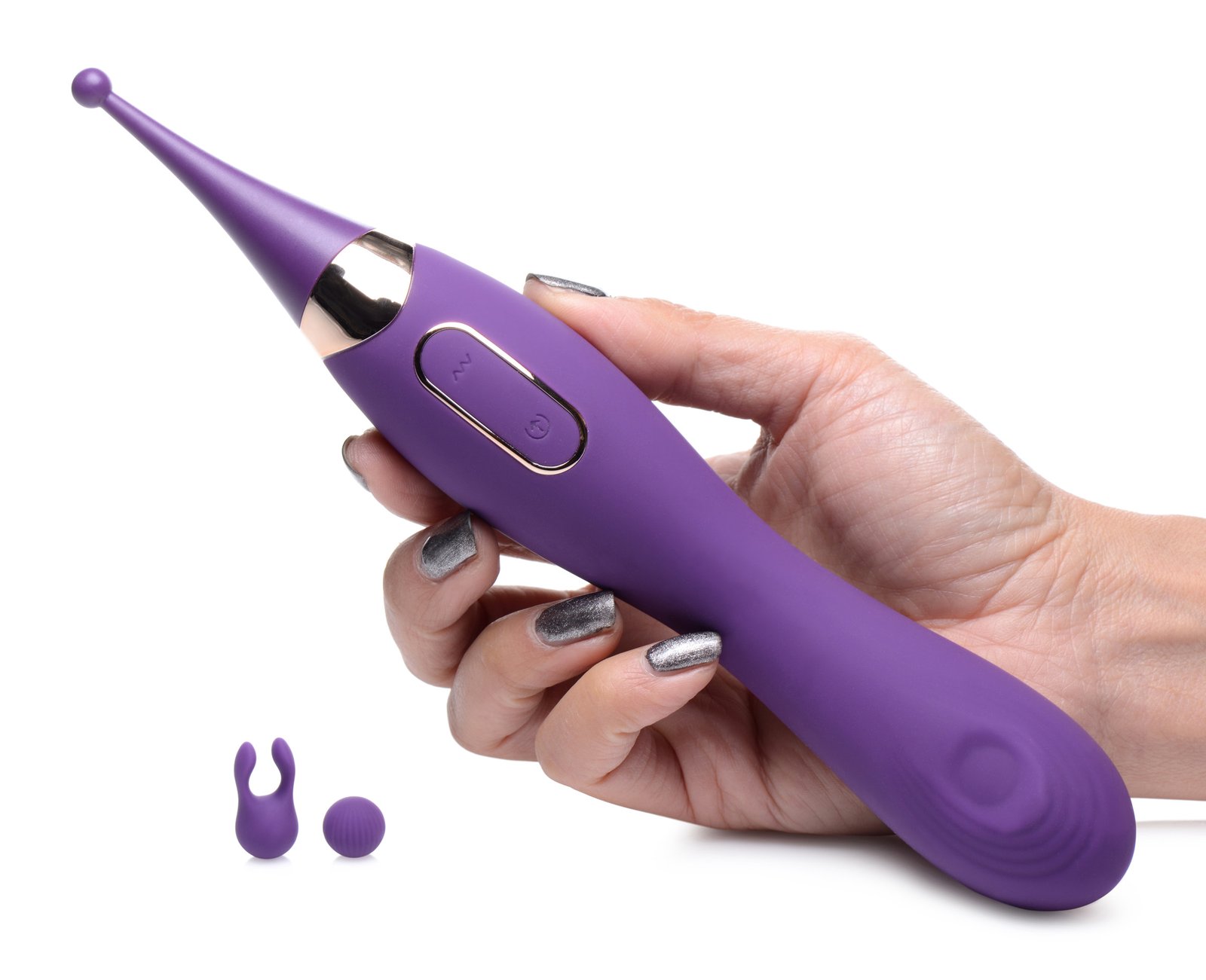 Pulsing G-spot Pinpoint Silicone Vibrator with Attachments - Image 4