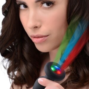 Light Up Silicone Anal Plug - Large