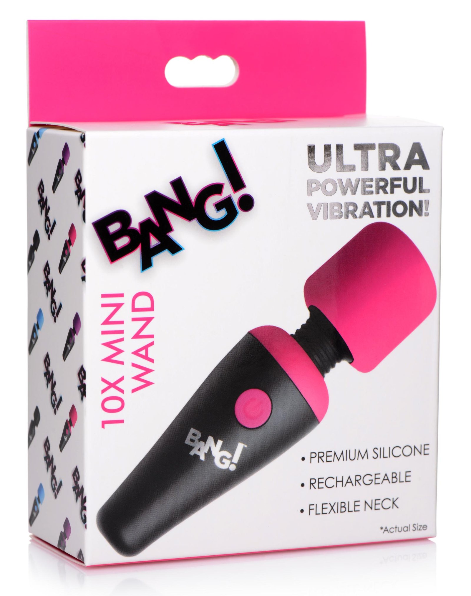 10X Ultra Powerful Silicone Mini Wand - Pink - Image 8