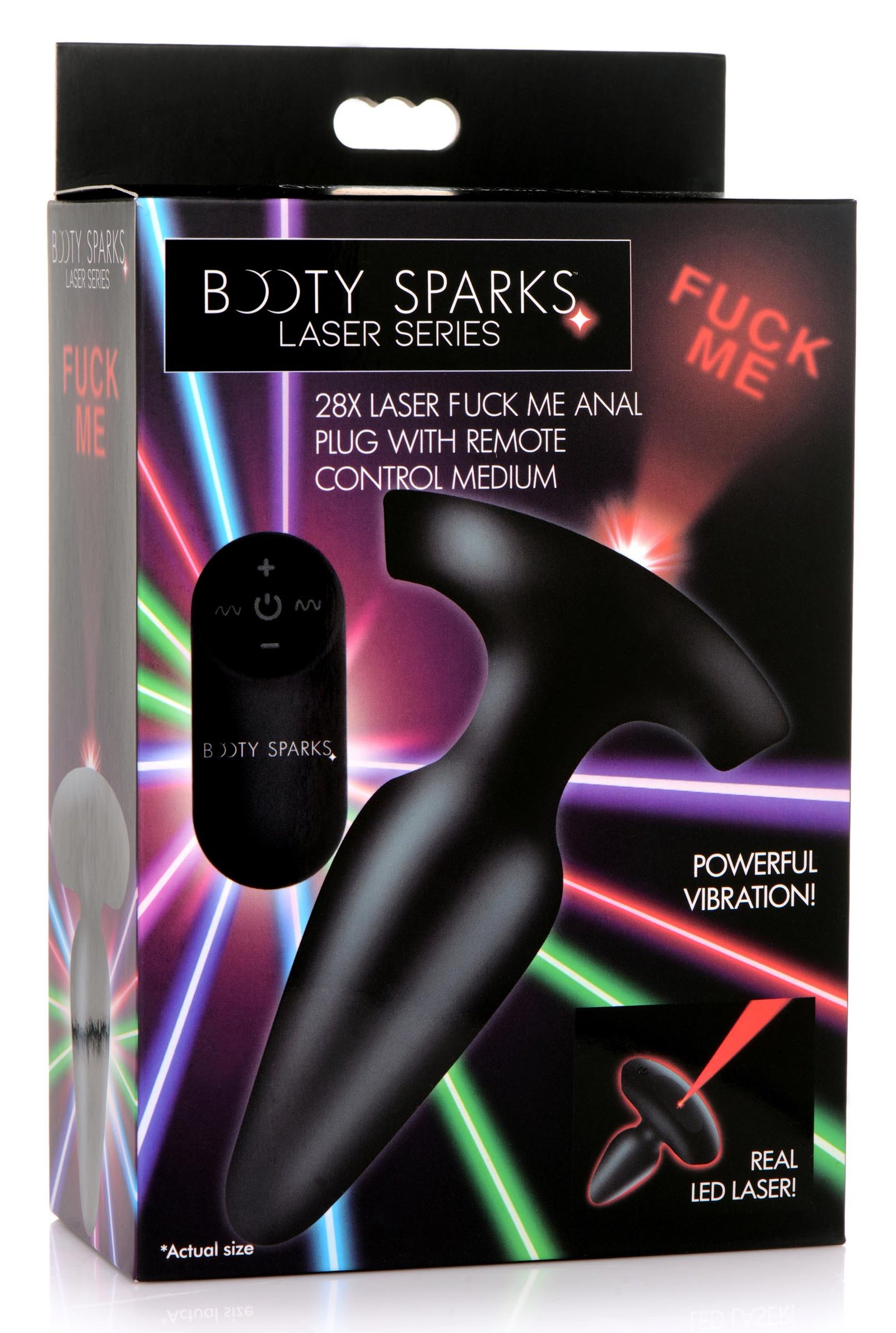 28X Laser Fuck Me Silicone Anal Plug with Remote Control - Medium - Image 11