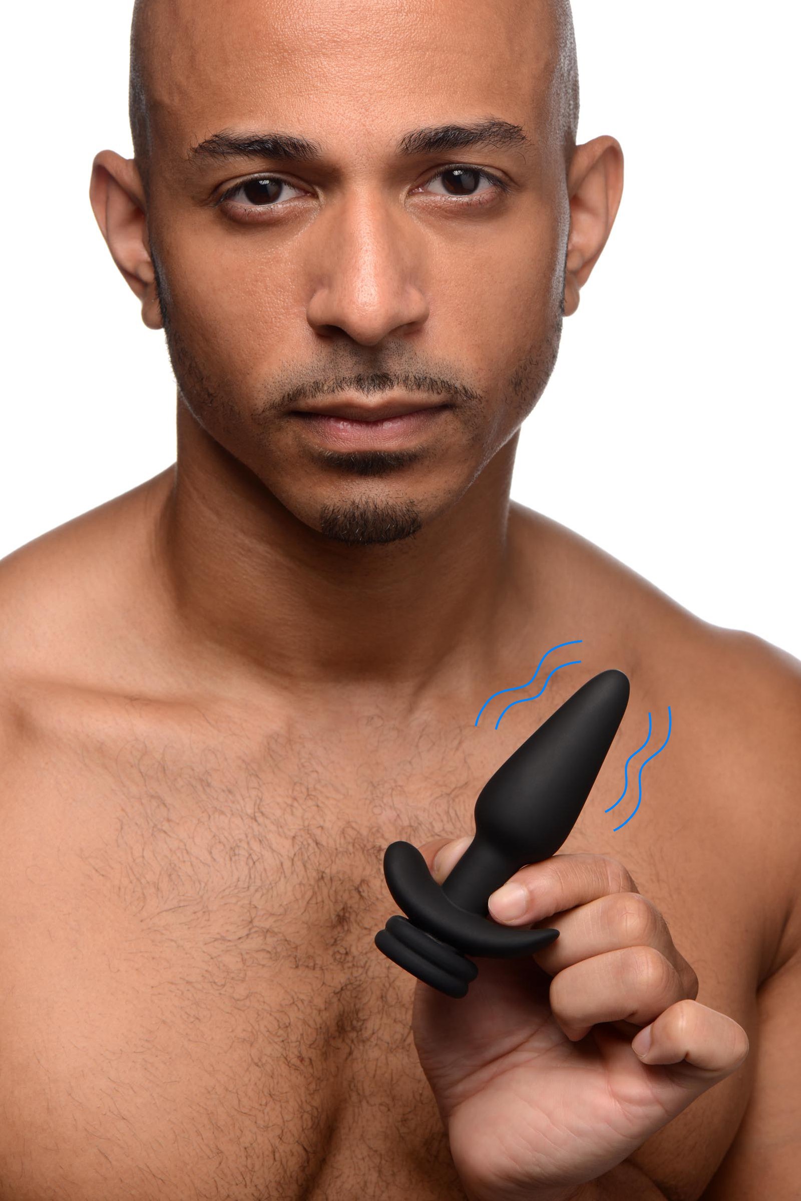 Interchangeable 10X Vibrating Silicone Anal Plug with Remote - Small - Image 2