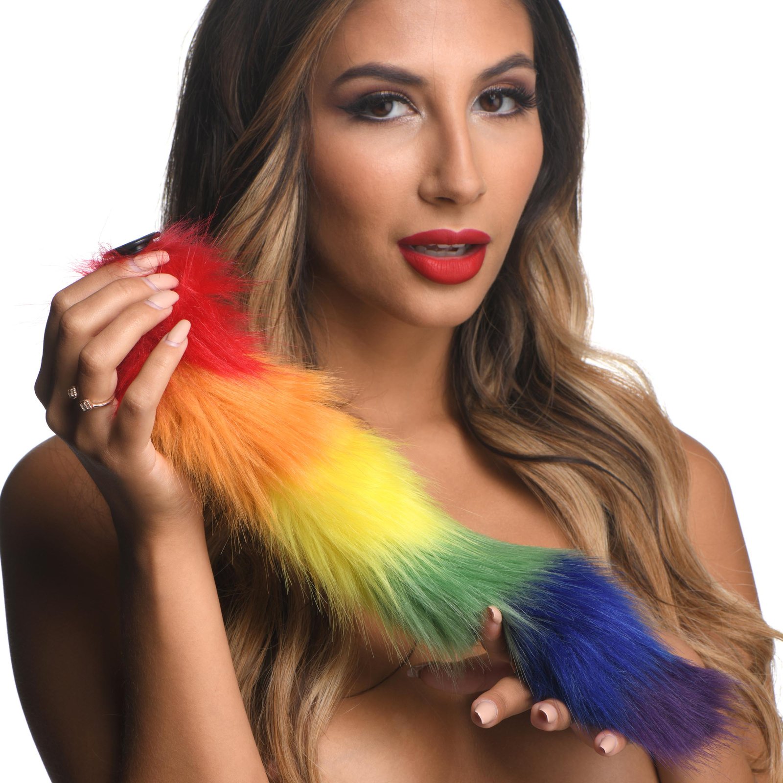 Interchangeable Rainbow Fox Tail - Image 6