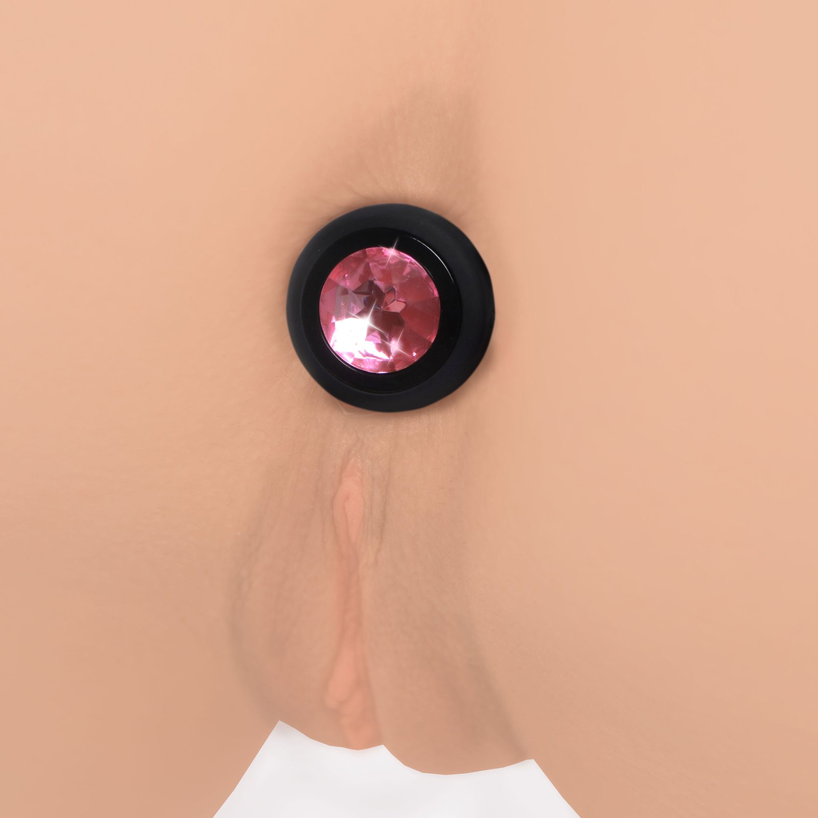 28X Vibrating Silicone Pink Gem Anal Plug - Small - Image 2