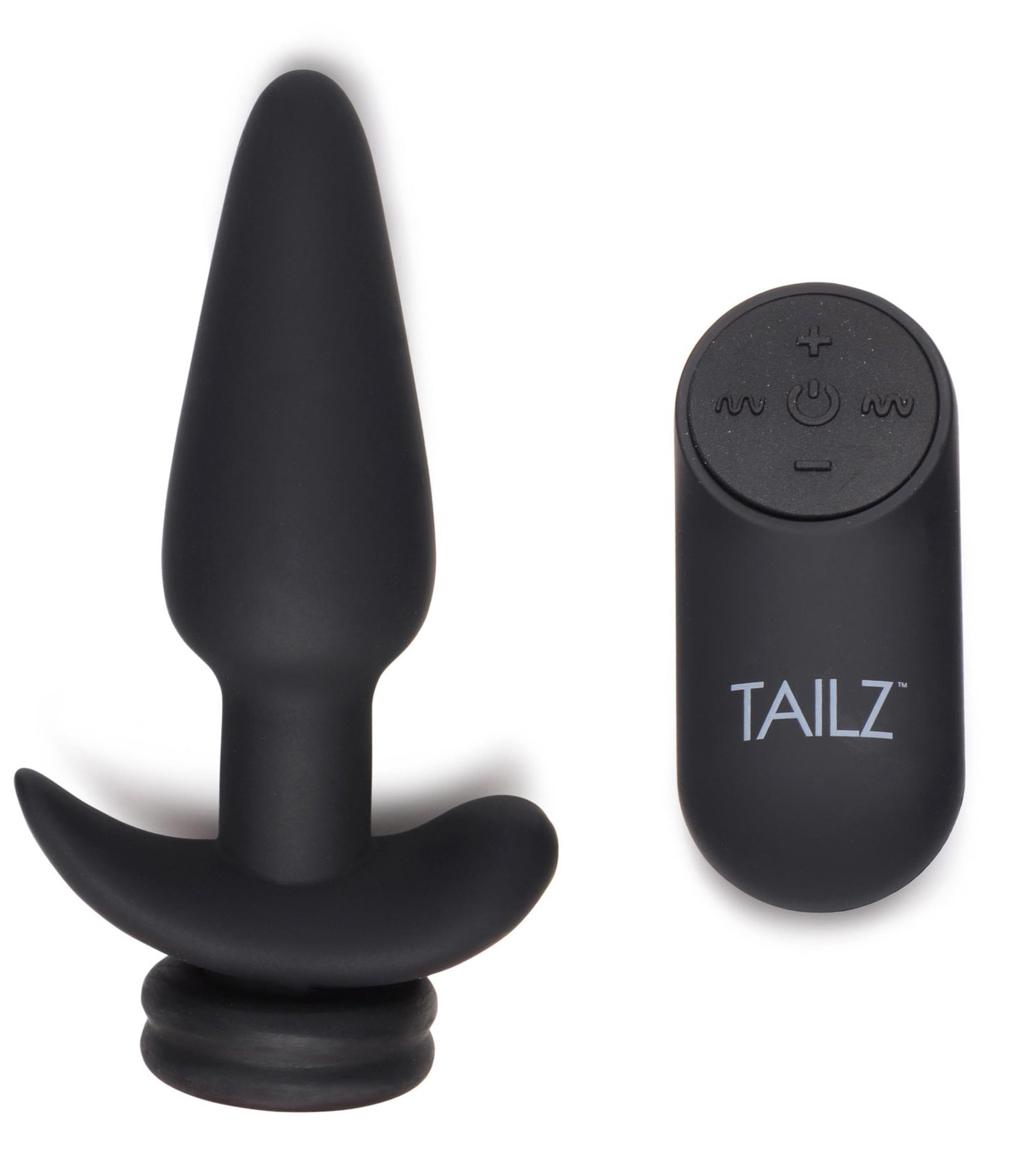Small Vibrating Anal Plug with Interchangeable Fox Tail - White - Image 4