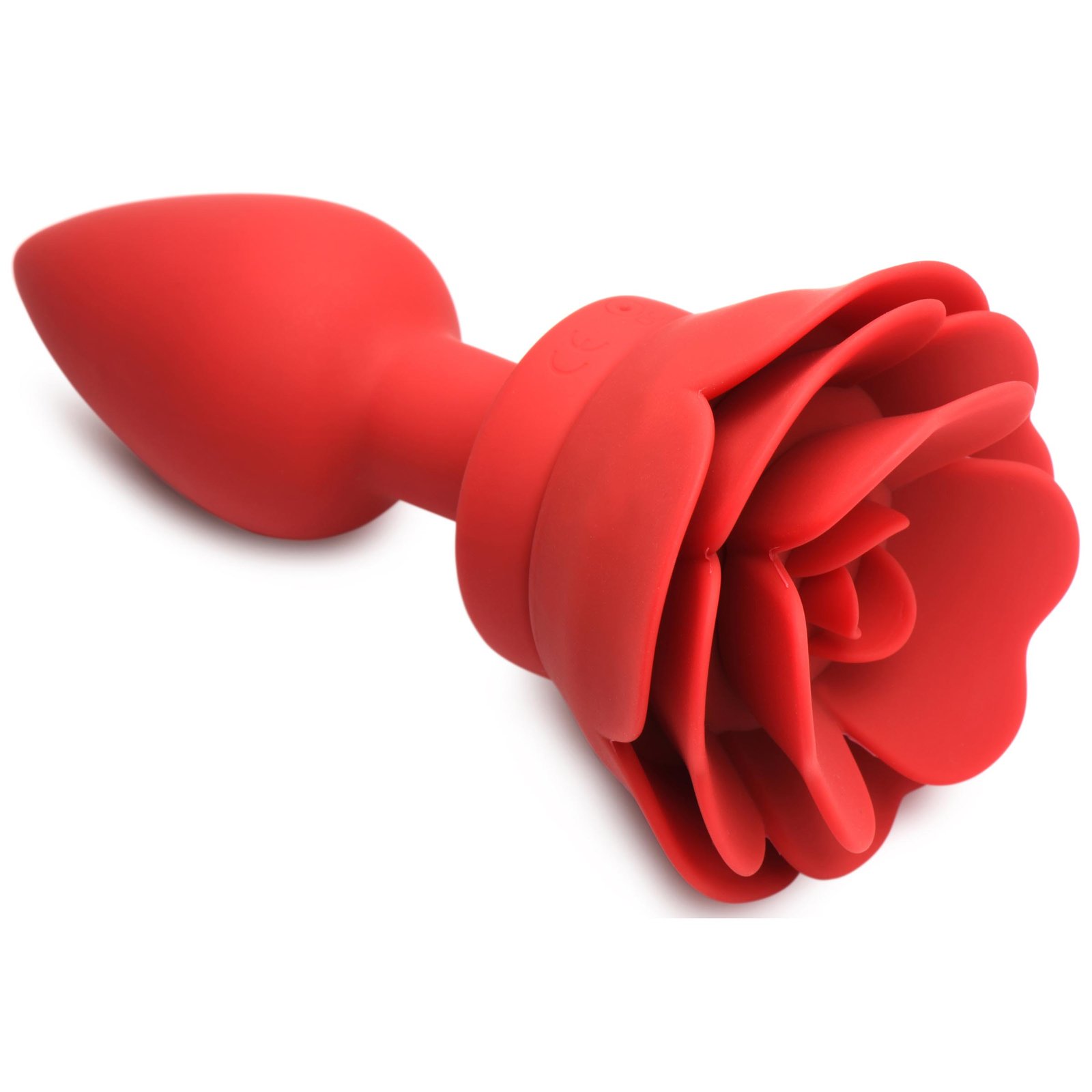 28X Silicone Vibrating Rose Anal Plug with Remote - Medium - Image 5