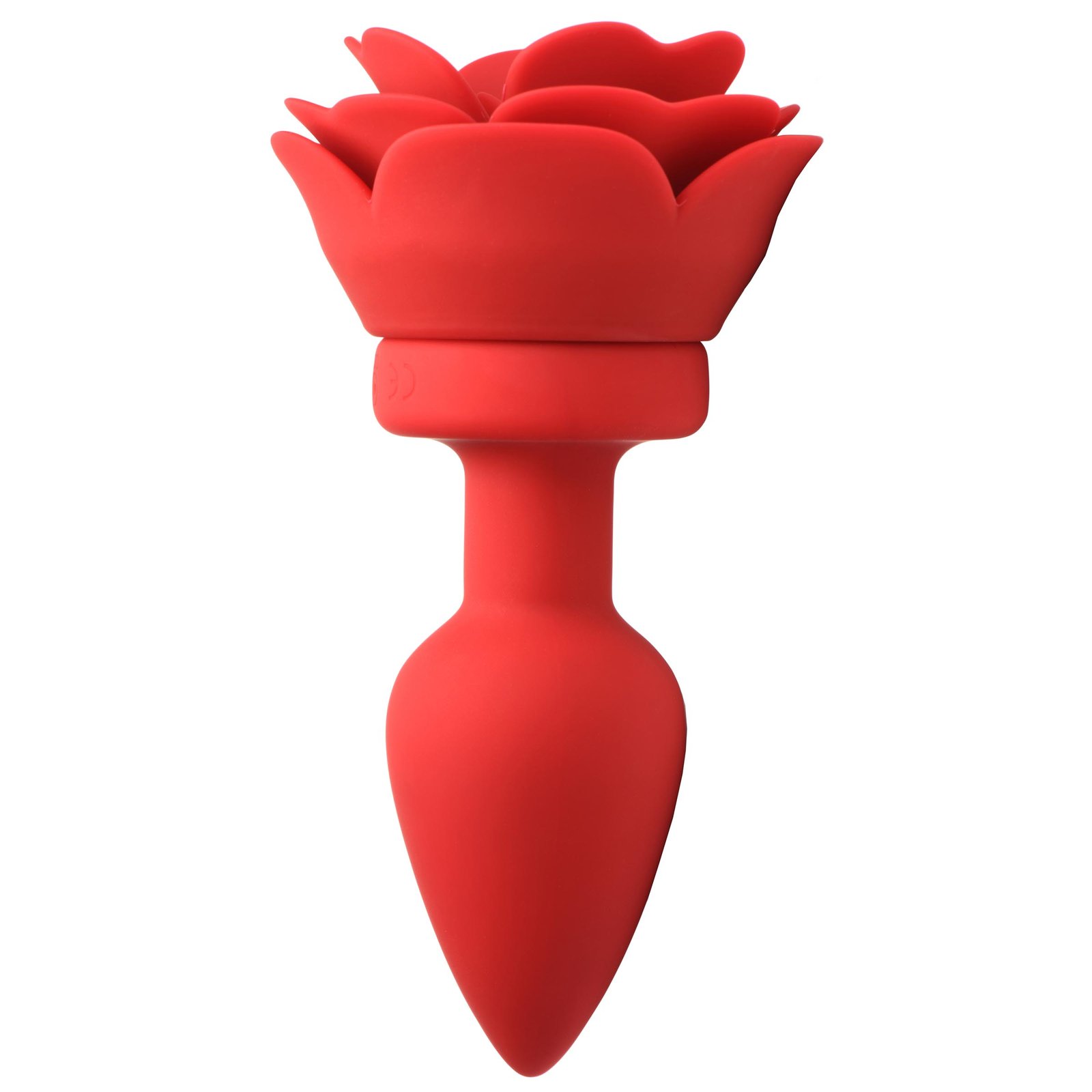 28X Silicone Vibrating Rose Anal Plug with Remote - Medium - Image 6