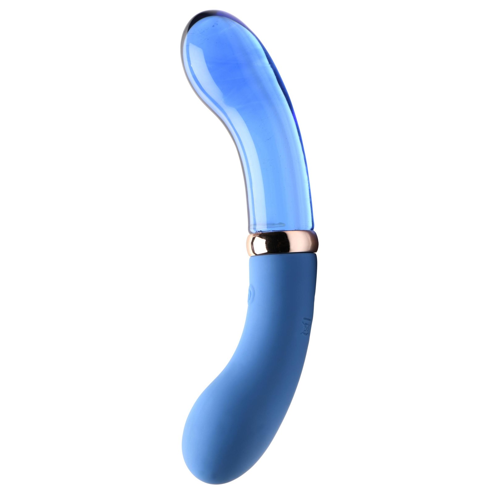 10X Bleu Dual Ended G-Spot Silicone and Glass Vibrator - Image 4