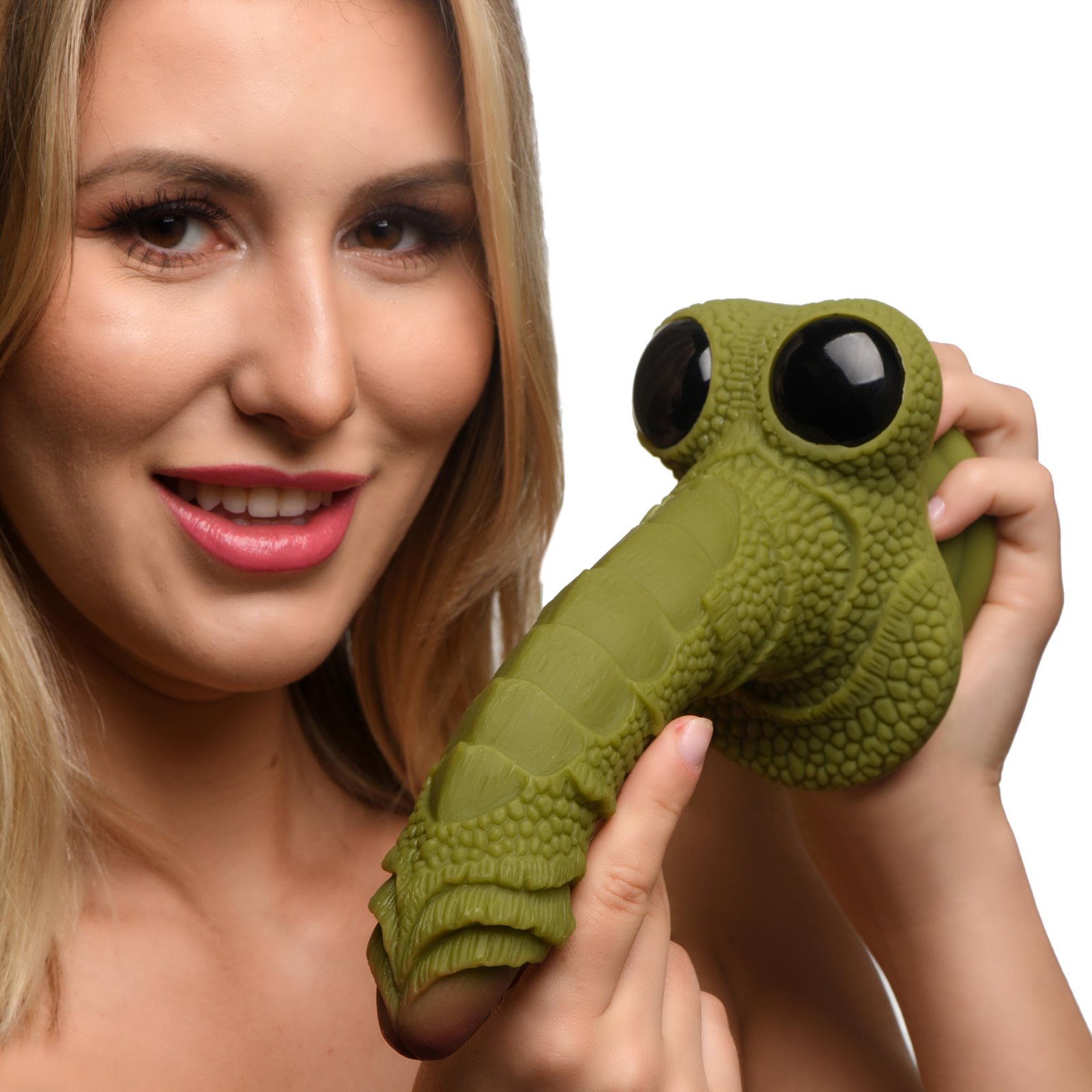 Swamp Monster Green Scaly Silicone Dildo - Image 3