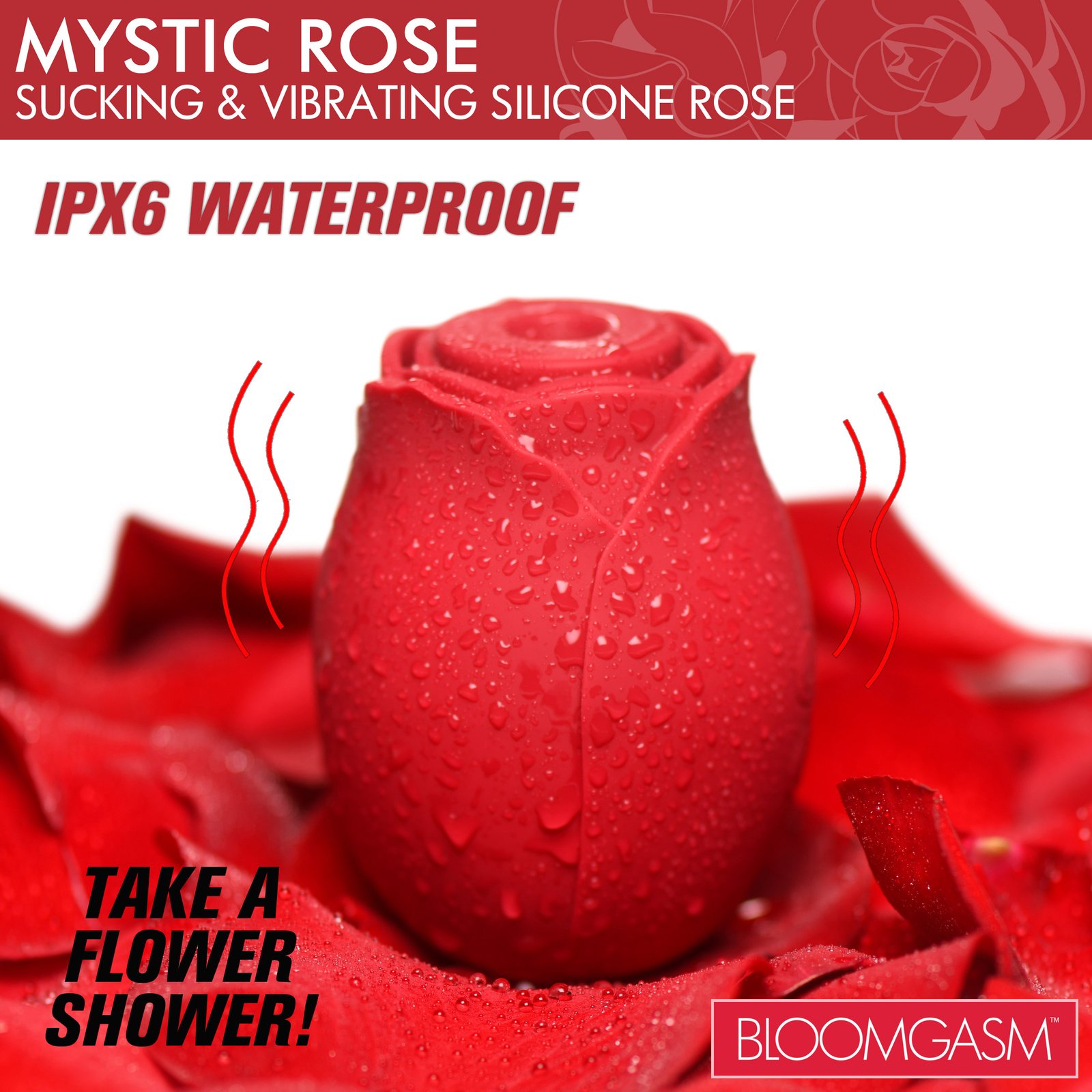 Mystic Rose Sucking and Vibrating Silicone Rose - Image 3
