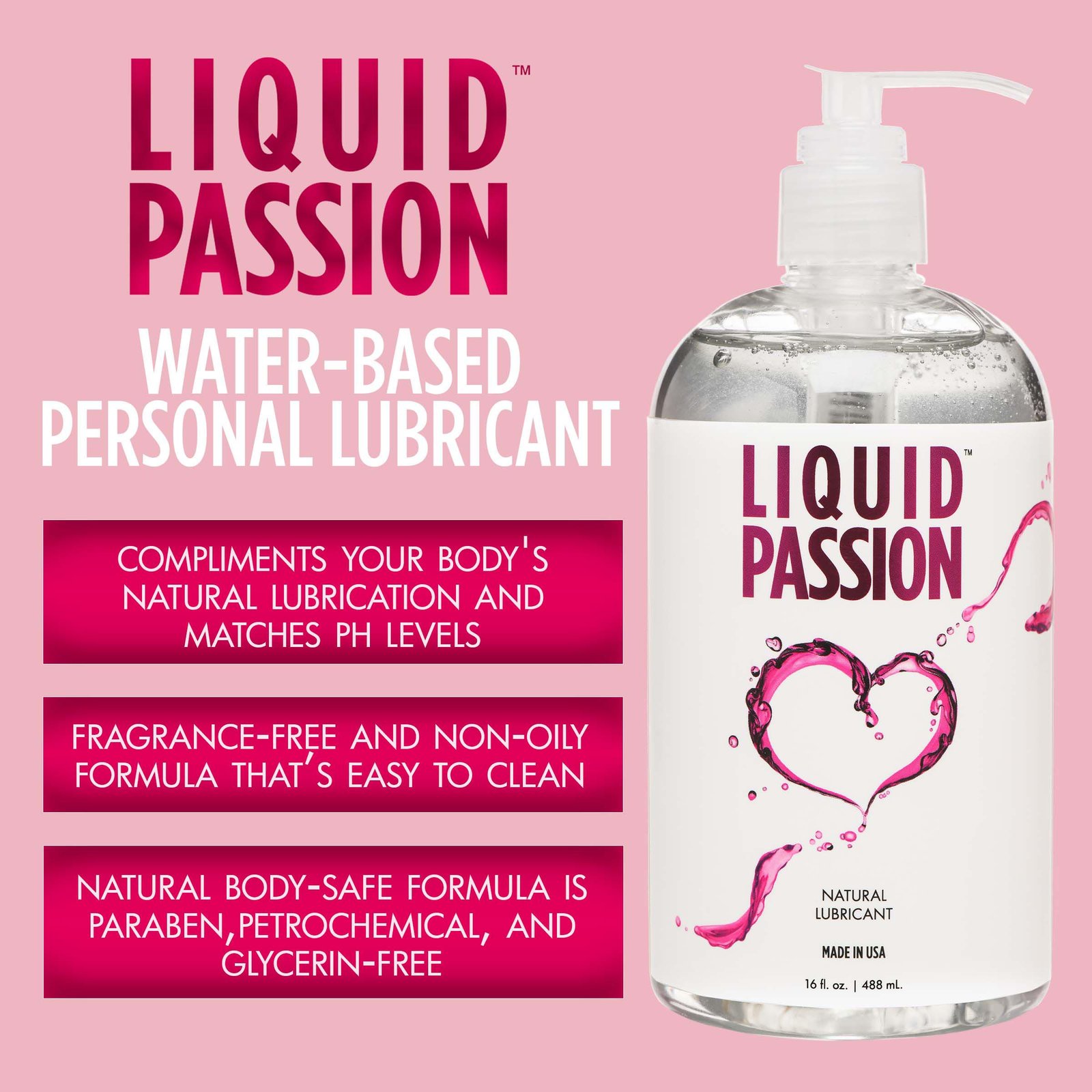 Liquid Passion Natural Lubricant - 16oz - Image 2