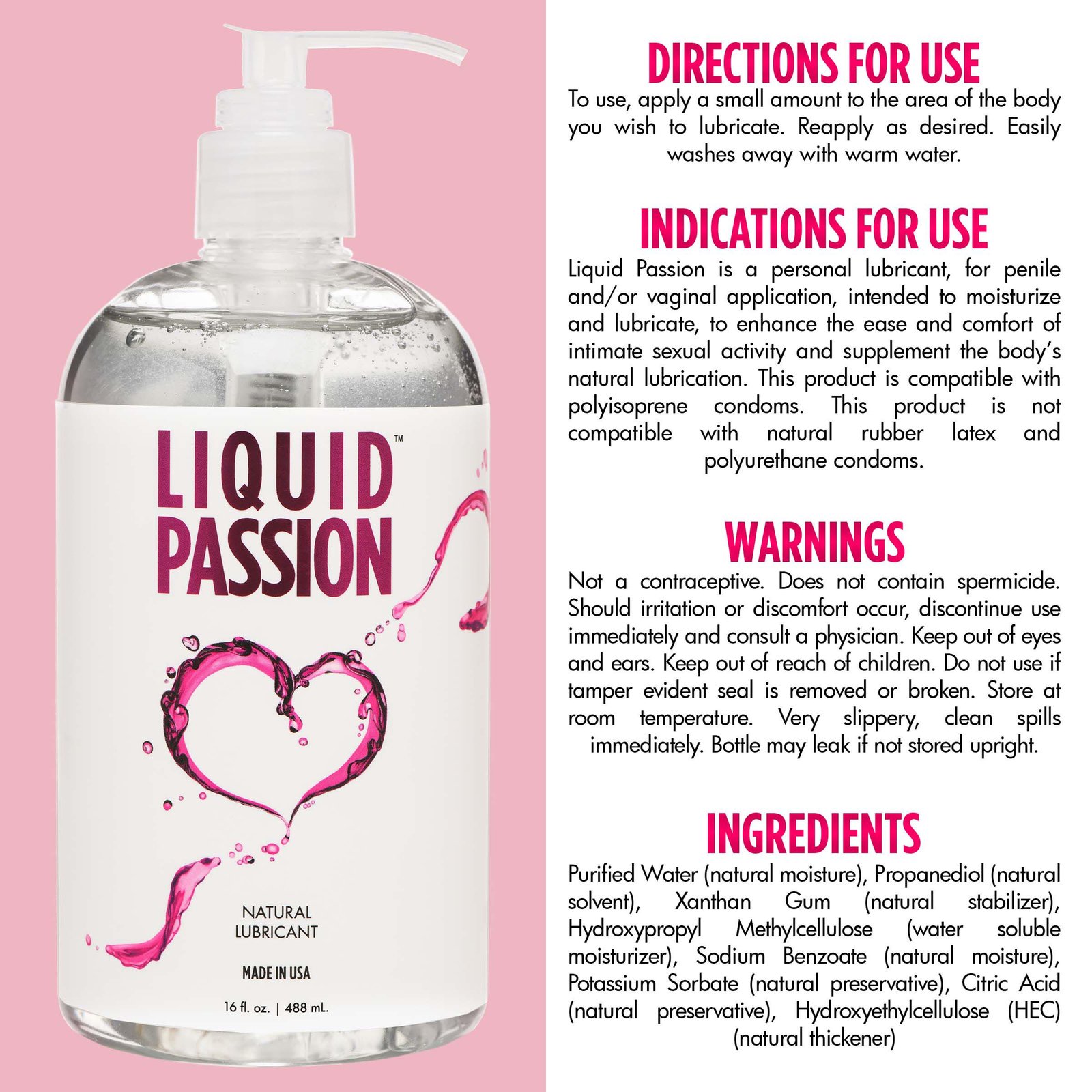 Liquid Passion Natural Lubricant - 16oz - Image 5