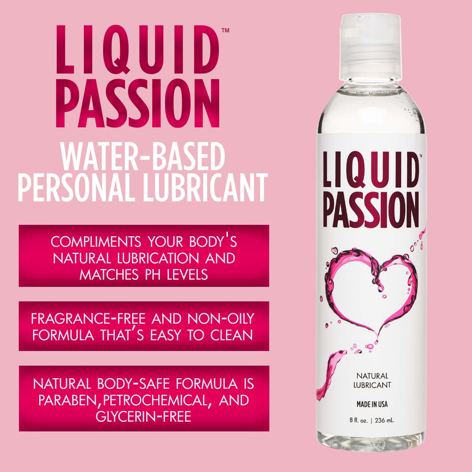 Liquid Passion Natural Lubricant - 8oz - Image 2