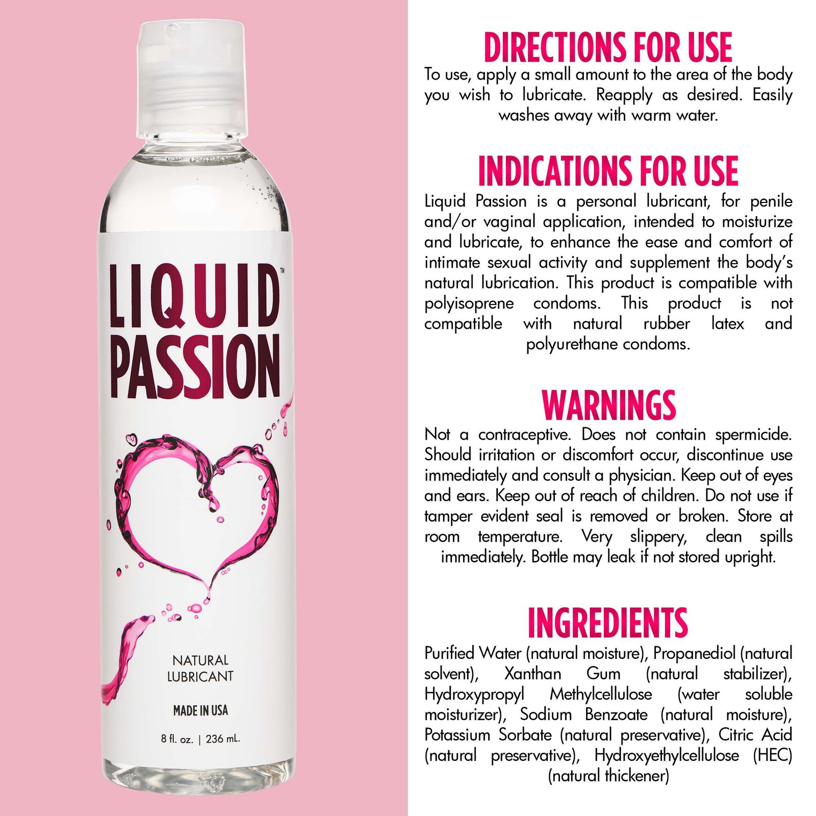Liquid Passion Natural Lubricant - 8oz - Image 5