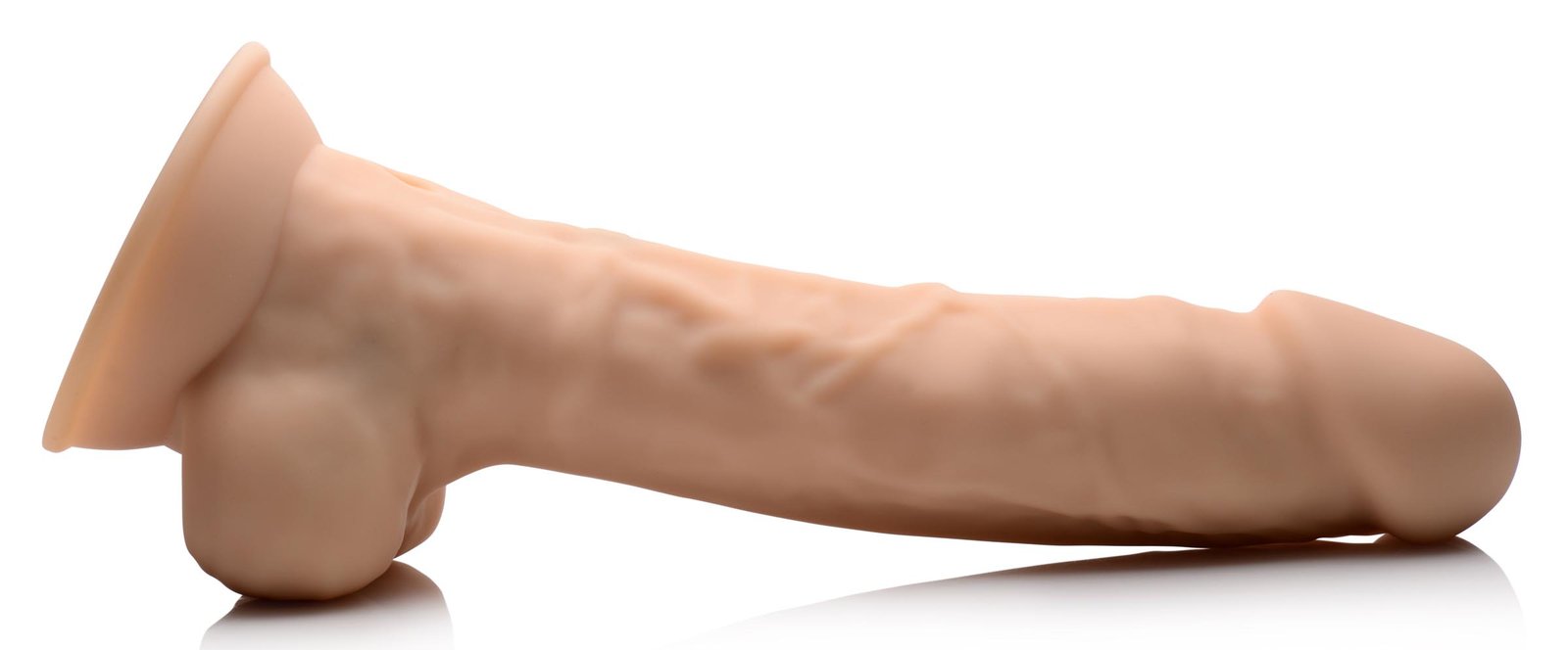 8 Inch Silexpan Hypoallergenic Silicone Vibrating Dildo - Light - Image 2