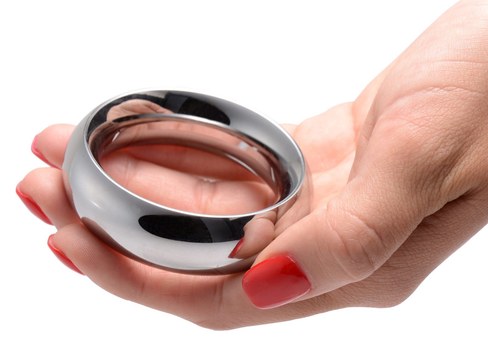 Stainless Steel Cock Ring - 2.25 Inches - Image 2